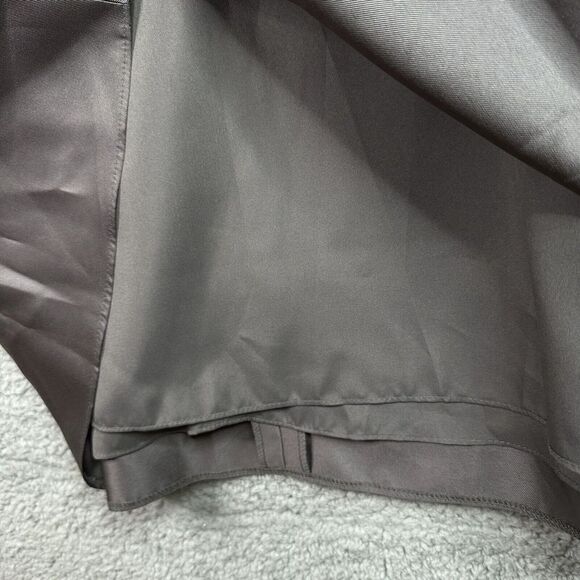 Alfred Sung Satin Twill Maxi Dress Gray 12R NWT Cap Sleeve Wedding Formal Gown - Picture 5 of 11